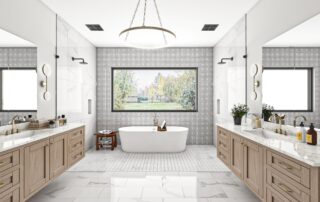 Big Modern Contemporary Elegant Bathroom